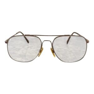 Flexon Aviator Eyeglass Frames Gold 57-16-140 Memory Metal Vintage Made in Japan